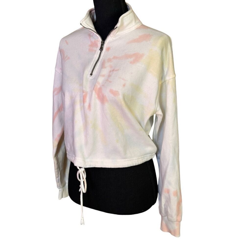 American Eagle Cropped 1/4 Zip Tie Dye sweatshirt Sz XS